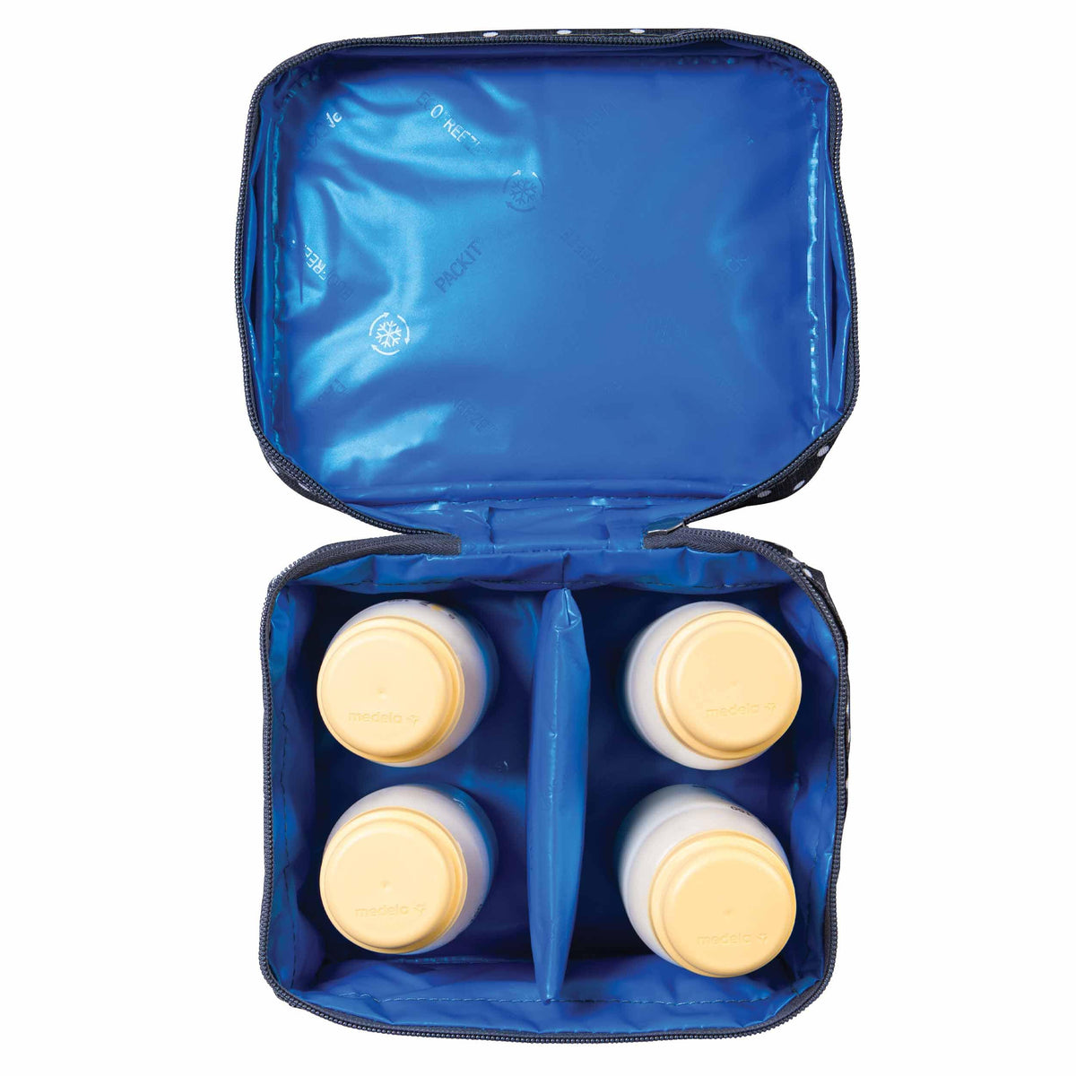 freezable-breastmilk-and-formula-cooler-d0 2023_Breastmilk-Cooler_Polka-Dots_Top-Down_4-Bottles_Lores.jpg
