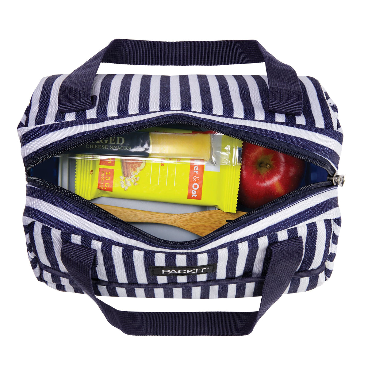 freezable-hampton-lunch-bag-o9 freezable-hampton-lunch-bag-seaside-stripe-top-view.jpg