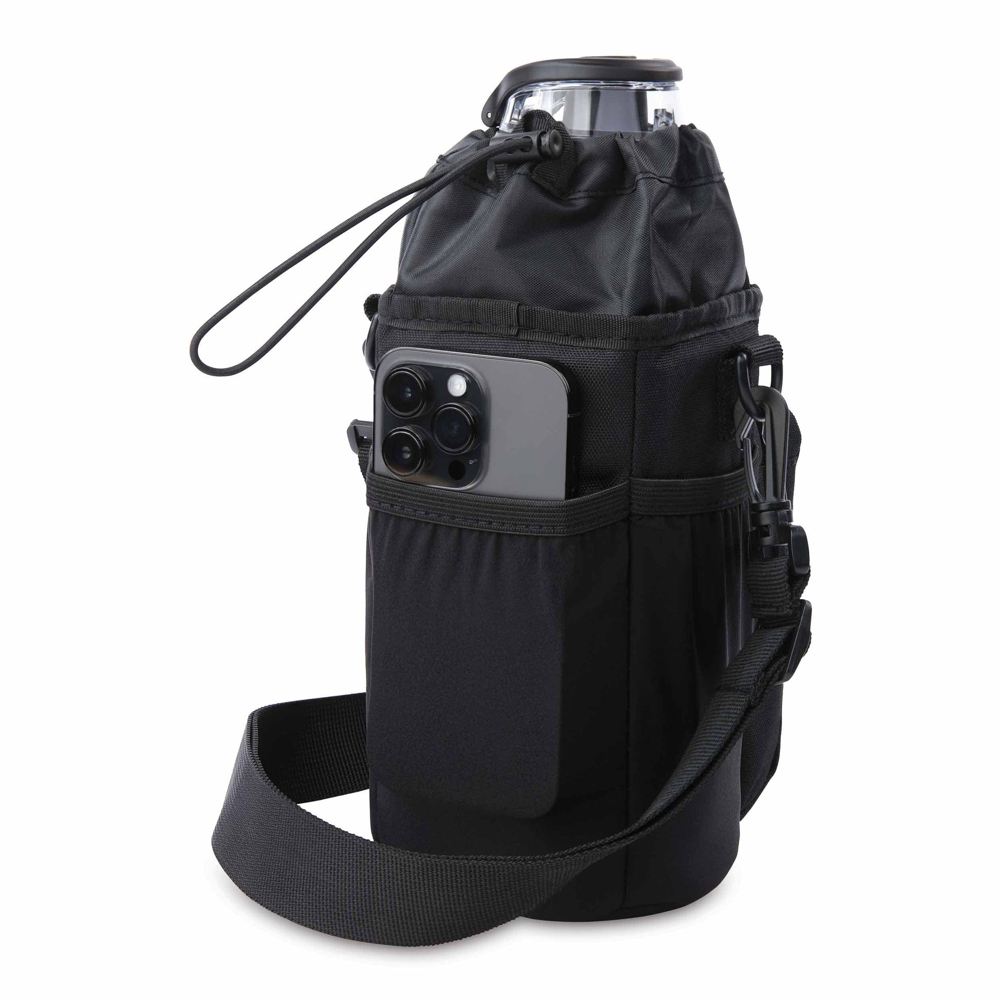 freezable-hydration-crossbody-l6 freezable-hydration-crossbody-black-back-elastic-slip-pocket.jpg