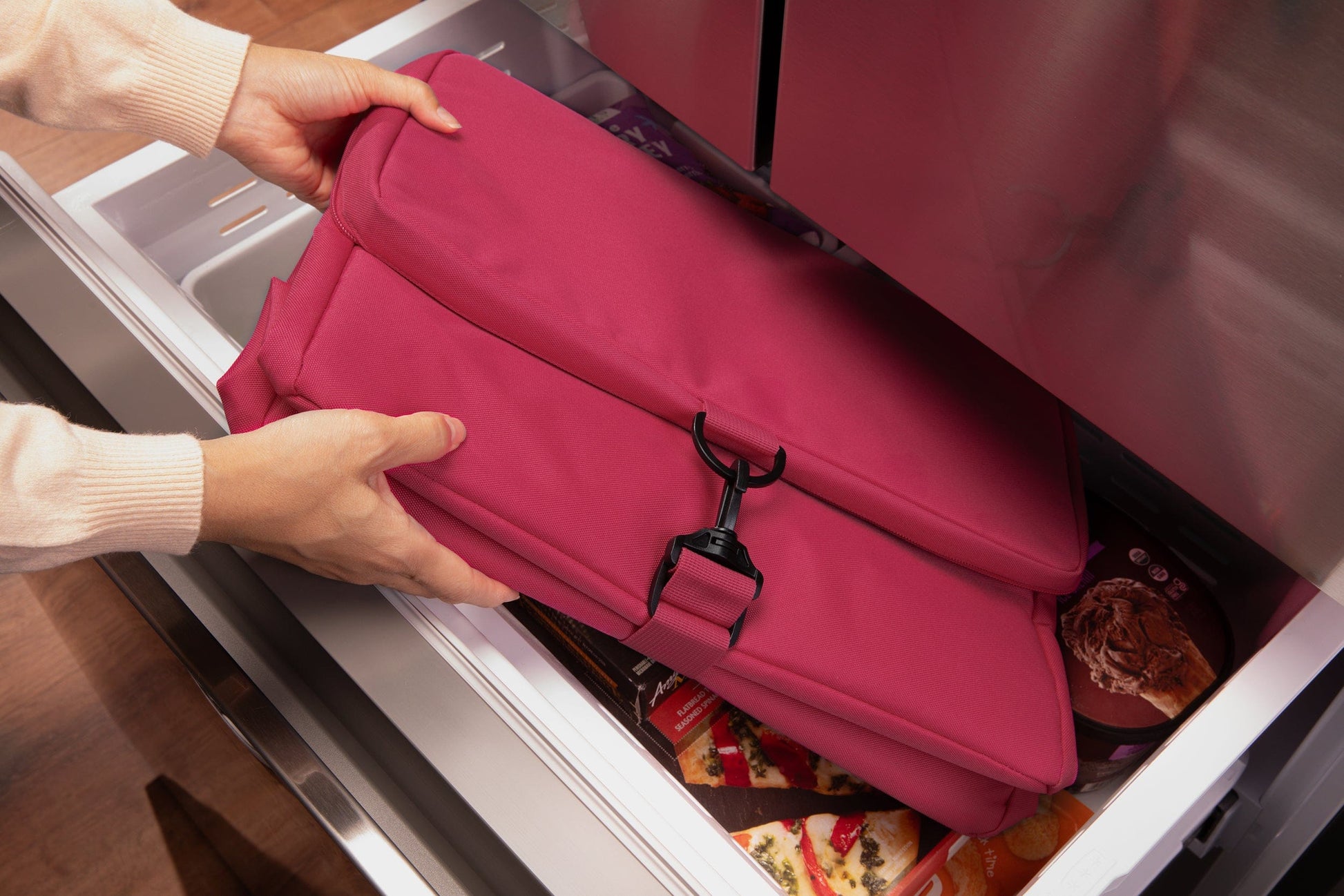 freezable-market-tote-f3 freezable-market-tote-magenta-lifestyle-freezer.jpg